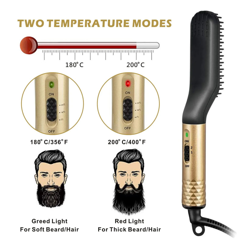 Professional Hair Straightener Comb Brush Beard Hair Straightening Comb Multifunctional Hair Curler Fast Heating Styling Tools